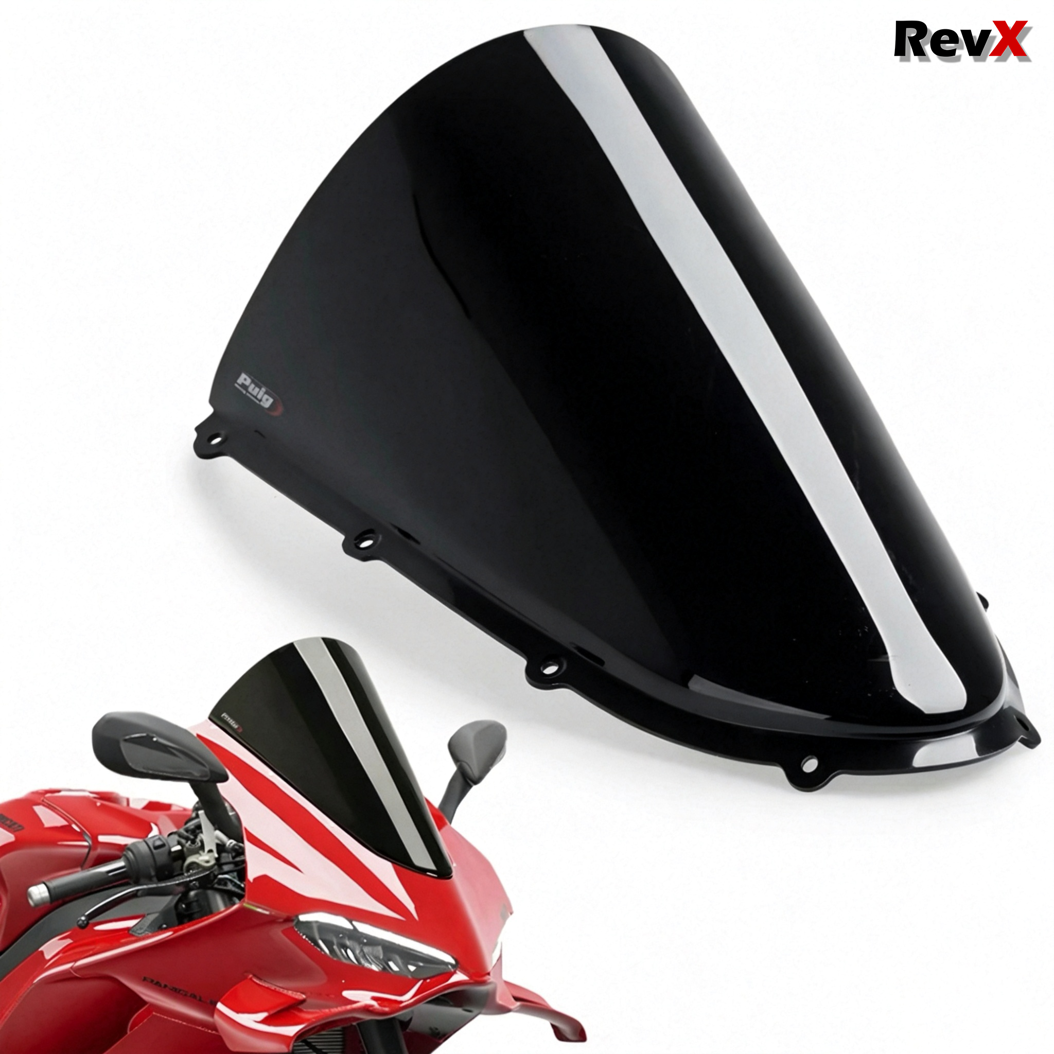 Motorcycle Windshield For Ducati Panigale V4 / V4S 2025 Windscreen Heighten Windshield Enlarge Wind Spoiler Cover Fairing